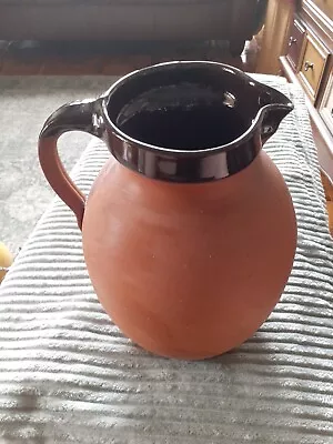 Buy Vintage Terracotta Jug Royal Barum Ware Large Earthenware Pitcher CH Brannam • 20£