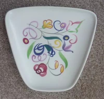 Buy Vintage POOLE POTTERY Hand Painted Floral Dish / Plate. • 3.95£