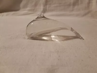 Buy Wedgewood Small Dolphin Clear Glass Paperweight /Ornament  • 7£