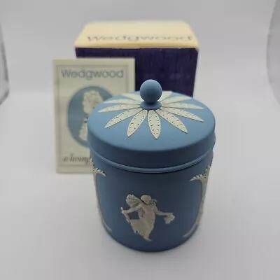 Buy Vintage Wedgwood Pale Blue And White Jasperware Tobacco Jar • 24.99£