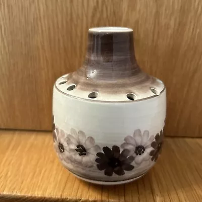 Buy Jersey Pottery Pomander Pot Pourri Candle Holder Bud Base Brown Floral • 4.99£