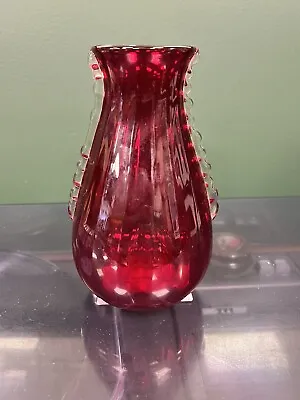 Buy Vintage Whitefriars Ruby Red Vase Pattern • 25£