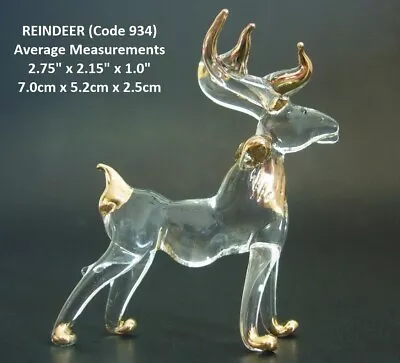 Buy BEAUTIFUL Glass Animals Glass REINDEER DEER Glass Ornament Curio Glass Figurine • 5.15£