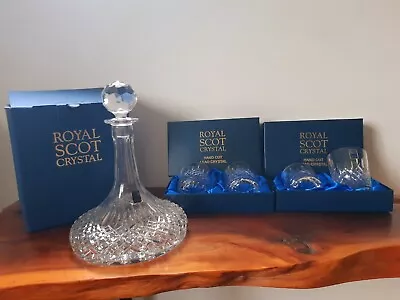 Buy Royal Scot Glass Ships Decanter And 4 Tumblers, Unused And Gift Boxed • 55£