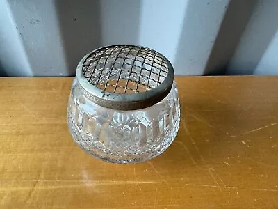 Buy Vintage Clear Cut Glass Rose Frog Vase • 4.99£