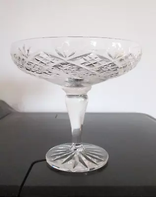 Buy Vintage Royal Doulton Cut Crystal Glass Small Tazza / Comport Georgian Pattern • 9.99£