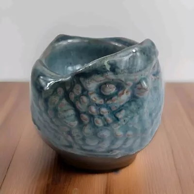 Buy The Guemsey Blue Ceramic Owl Bird Egg Cup • 9.90£
