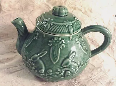 Buy Bordallo Pinheiro Green Rabbit Tea Pot, Ht 7  • 41.93£