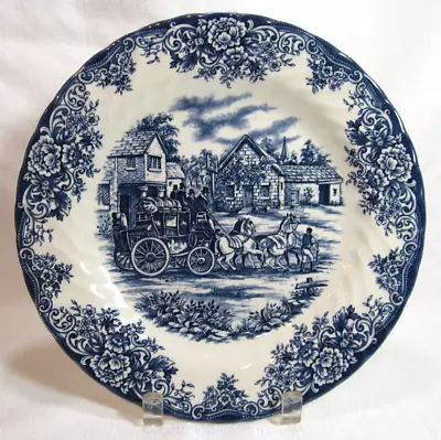 Buy Royal Stafford Fine Earthenware England COACHING SCENE BLUE 1 Dinner Plate GC • 18.64£