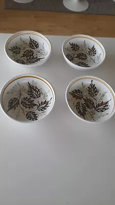 Buy Vintage DENBY  GLYN Colledge WARE Decorative Bowls X 4 -  Leaves & Grasses • 14.99£