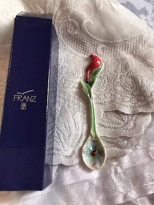 Buy Rare Franz Cardinal Dogwood Porcelain Spoon FZ00149. Boxed • 14.99£