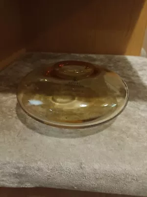 Buy Royal Doulton Handmade Amber Pebble Glass Symmetry Bowl Round Vase • 6.75£