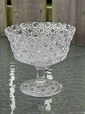 Buy Antique Davidson Glass Chalice Bonbon Dish Bowl Pedestal Footed Vase Sweet Jar • 18.99£