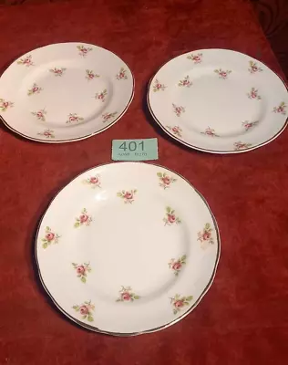 Buy Side Plates Argyle Fine English Bone China Rosebud Pattern. • 4.99£