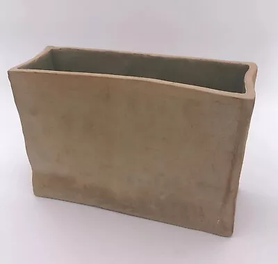 Buy Studio Pottery Slab Vase Brutalist Trough Unsigned Similar To Tapio Wirkkala • 46£