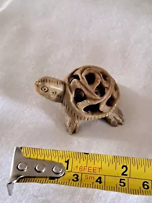 Buy Turtle Stone Carved 2 Elephant's China Elephant & Brown Glass Dog Ornaments  • 6£