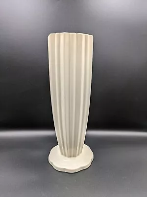 Buy Scarce MCM Tall Cream Beswick Ware Reeded Vase 1184 Retro Vtg 29.3cm Tall Mantle • 59.99£