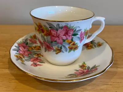 Buy Tea Cup And Saucer Genuine Bone China Vale Made In Longton England Pink Floral • 23.33£