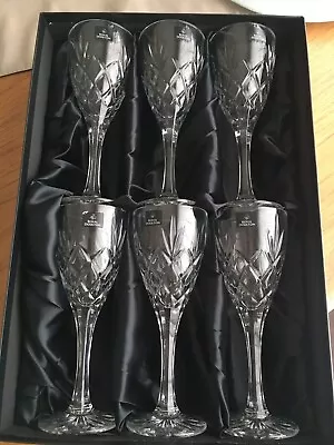 Buy 6 X Royal Doulton Crystal Wine Glasses 'Cicant' Boxed • 60£