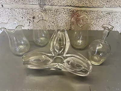 Buy Vintage Glassware Bowl And Vases • 9.99£