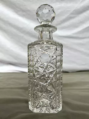 Buy Beautiful Vintage Crystal Cut Glass Decanter With Stopper • 13£