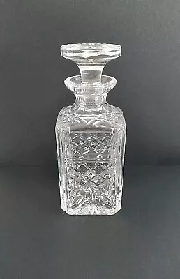 Buy Unbranded Square Clear Crystal Glass Decanter With Leaf And Square Cut Pattern  • 6.99£
