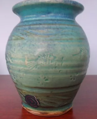Buy Michael Kennedy Ceramics Ireland Studio Art Pottery Fish Pattern Vase • 19.99£