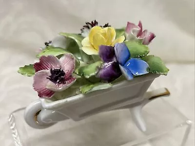 Buy Flowers In Wheel Barrow Royal Adderley Floral Bone China Made In England • 18.63£