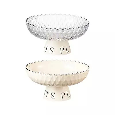 Buy Fruit Plate Serving Dish Buffet Plates Decorative Tray Round Pedestal Fruit Bowl • 12.28£