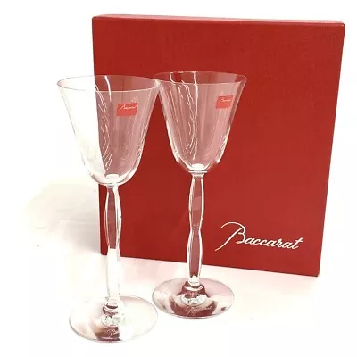 Buy Baccarat Onde Wine Glass Set Of 2 With Box Clear Crystal Tableware • 194.73£