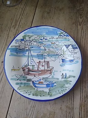 Buy Rene Quere Plate Signed By The Artist Mid Century Modern KERALUC QUIMPER  • 200£