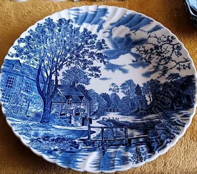 Buy Johnson Brothers Cotswold Blue And White Ironstone 31cm Plate • 12£