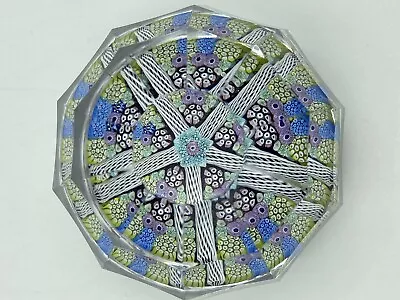 Buy Vintage Whitefriars Large Diamond Faceted Millefiori Paperweight 1975 Mint • 110£