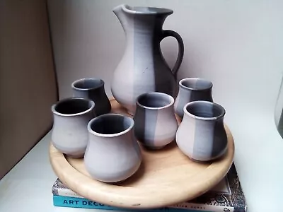 Buy Studio Pottery - Wine Set - Jug & Six Goblets • 12£