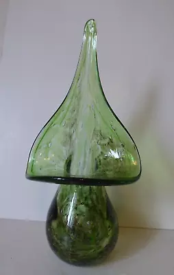 Buy Vintage Mtarfa Art Glass Jack In The Pulpit Vase Labelled Signed • 20£