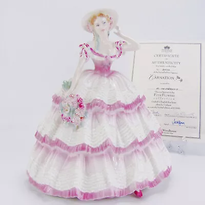 Buy Coalport Figurine Limited Edition Carnation Four Flowers Bone China Lady + Cert • 219.99£