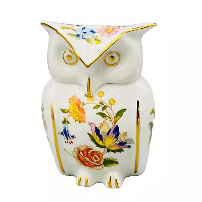 Buy Aynsley Fine Bone China Cottage Garden Owl Trinket Pot Made In England • 7.95£