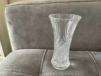 Buy Vintage Pressed Clear Glass Vase • 4.50£