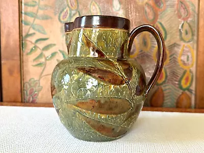 Buy Vintage Royal Doulton Lambeth Foliage Ware Stoneware Pottery Pitcher - 2114 • 140.04£