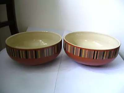 Buy Denby Fire Set Of 2 Soup Cereal Dessert Bowls Second Quality Very Good Used  H • 14.99£