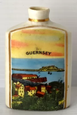 Buy  Crested China: Guernsey (channel Islands) Colour Xfr: Model Of Flask Or Bottle • 3.99£