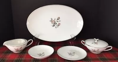 Buy Noritake Margot 5605 14” Platter, Creamer, Sugar Bowl, Berry Bowl, Dessert Plate • 93.19£