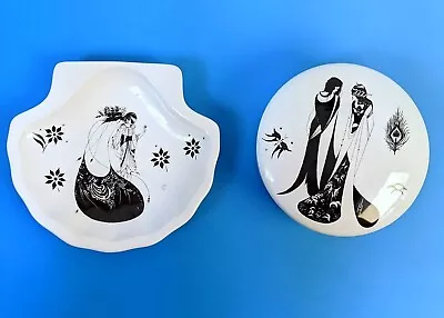 Buy Aubrey Beardsley Poole Pottery Trinket Box, Shell Dish - England • 55.92£