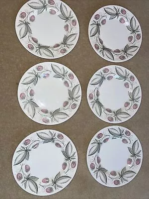 Buy Susie Cooper Wild Strawberry 6 X Tea/side Plates 6.5” Pristine VINTAGE • 35£