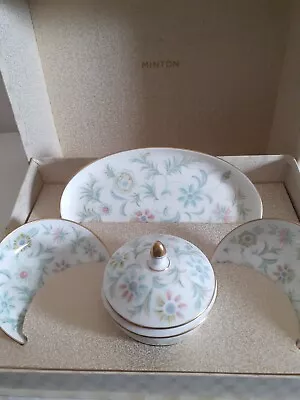 Buy Vintage Minton Bone China Set Serving Bowl And Plates • 19.99£