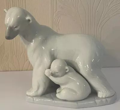 Buy Lladro 6745 ARCTIC FAMILY Polar Bears Gloss Figurine Boxed Excellent Condition • 44.99£