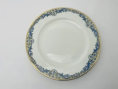 Buy Vtg Hutschenreuther Selb Bavaria Dessert Plate 7.75” Blue Leaves Yellow Trim • 20.46£