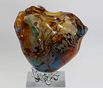 Buy Peter Layton Studio Glass Freeform   REEF   Vase Glassblowing British • 250£