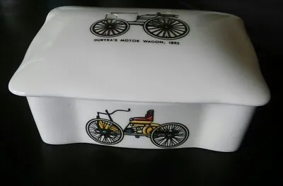 Buy Crown Staffordshire Fine Bone China Butter Dish With Lid Vintage Motor Cars.  • 11.50£