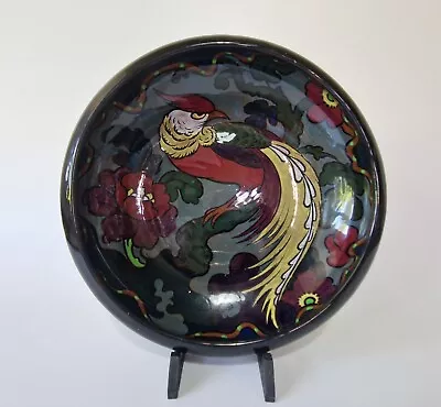 Buy Antique Decoro Art Deco Art Pottery Bowl - Exotic Bird - Canning Pottery Co • 48£